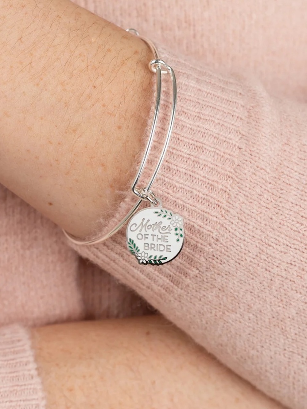 Mother of the Bride Charm Bangle Bracelet by Alex + Ani - Picture 5 of 5